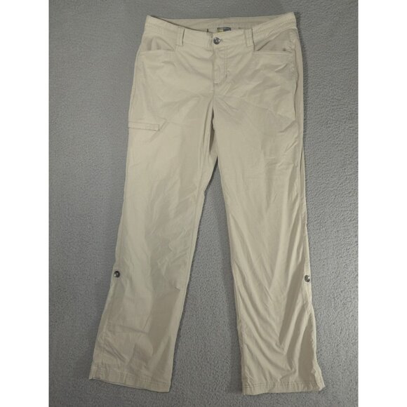 Eddie Bauer Travex Womens Pants Size 10 Beige Outdoor Roll Up Outdoor Activewear - Picture 1 of 10